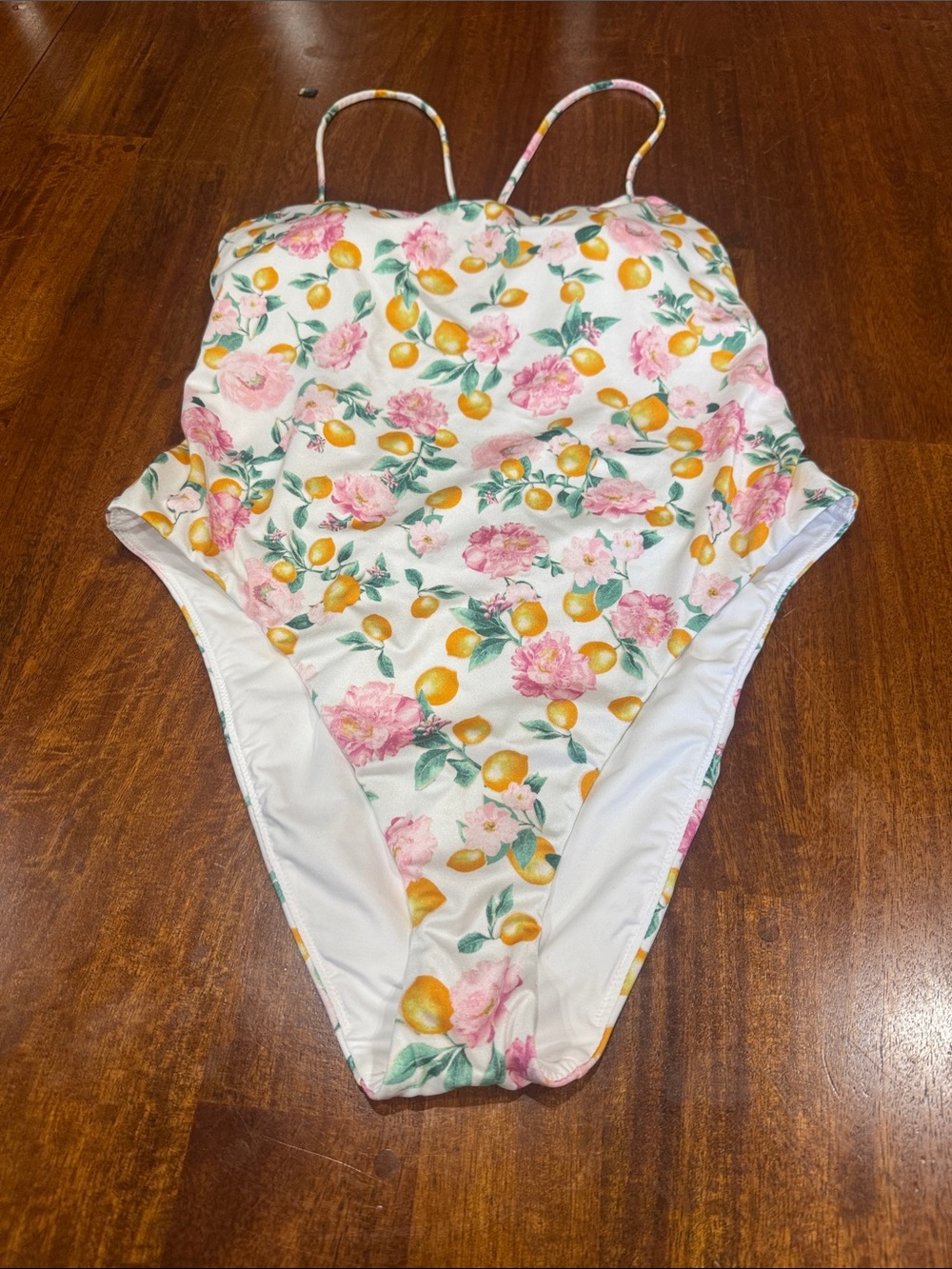 NWT Victoria's Secret Floral and Lemon Print One-Piece w/ Strappy Back Design - Picture 2 of 11